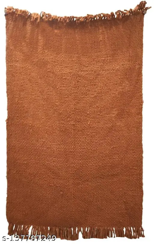 Brown acrylic knit throw blanket