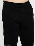 Black cotton lycra denim jeans by Hopewell Fashion, size 34 with waist 34in, length 41in, hip 40in
