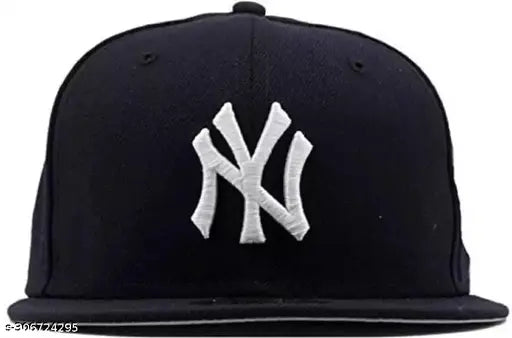 Black, cotton baseball cap with white emblem for quick drying sun protection outdoor activities sports