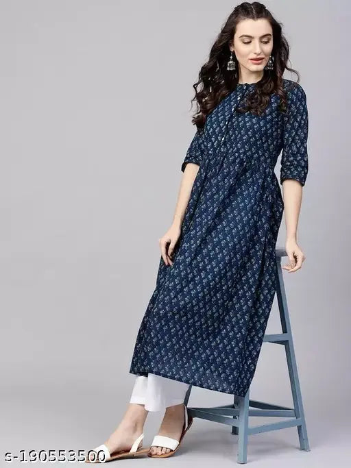 Printed cotton kurta & palazzo set, casual ethnic women's wear, rayon fabric