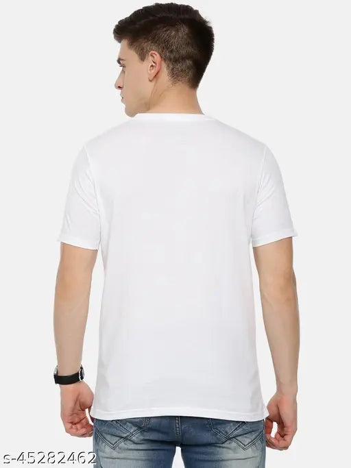 Organic Chics BTS printed white men's t-shirt, cotton short sleeves, graphic print for gym style