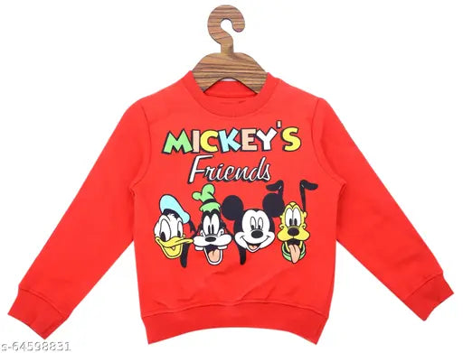 Cotton ICABLE Disney Boys full sleeves graphic print sweatshirt, Indian-made winter wear for kids
