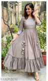 Grey embroidered kameez with long sleeves