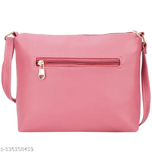 The image shows a multicolored sling bag with a crossbody strap, suitable for girls or women