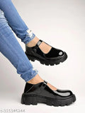 Patent leather women's smart casual buckle bellies by ELUXE PARIS, ideal for both women and girls