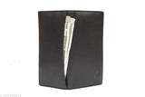 Leather wallet for men by Chandair, branded, solid-pattern, 2-compartment, free size (9cm x 11cm)