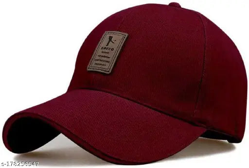 Solid cotton baseball caps, men's and boys' Ediko combo pack with printed net pattern, made in India