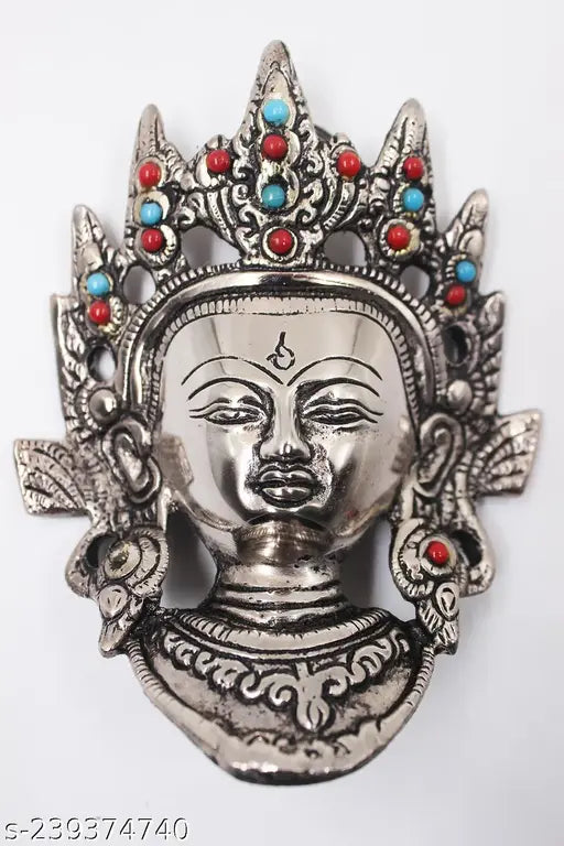 Metal Tibetan Buddhist Lady Face Buddha for serenity & peace (2cm x 10cm x 6cm)