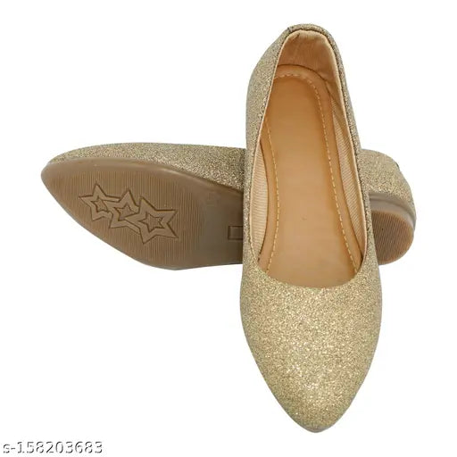 Synthetic leather embellished ballerinas for women, Komopt Bellies shoes - soft, stretchy, and comfortable, perfect for various activities