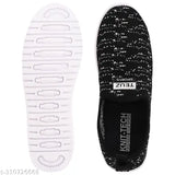 Nubuck black and grey printed ballerinas from LISA, comfortable and stylish slip-on shoes for women in sizes IND-5, IND-6, IND-7, IND-8. Made in India