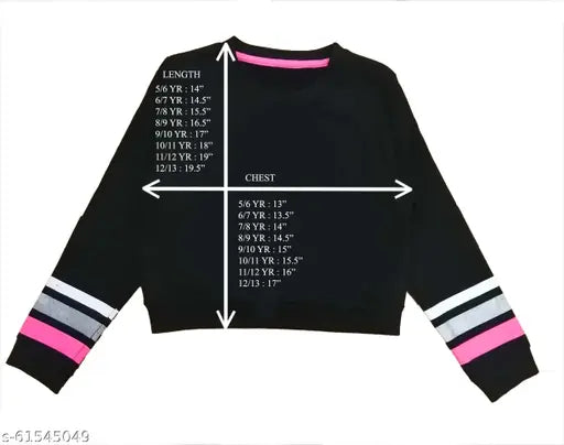 Black cotton blend sweatshirt, 250GSM, multicolor glitter print. Comfortable round neck and bottom. Ideal for winter, made in India