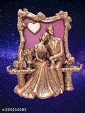 Plastic handcrafted MK newly married couple figurine with lightning statue, romantic decor for home interior or bedroom decor, 7 cm x 19 cm x 21 cm