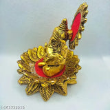 Heavy metal Ganesha figurine, intricate details, vibrant colors