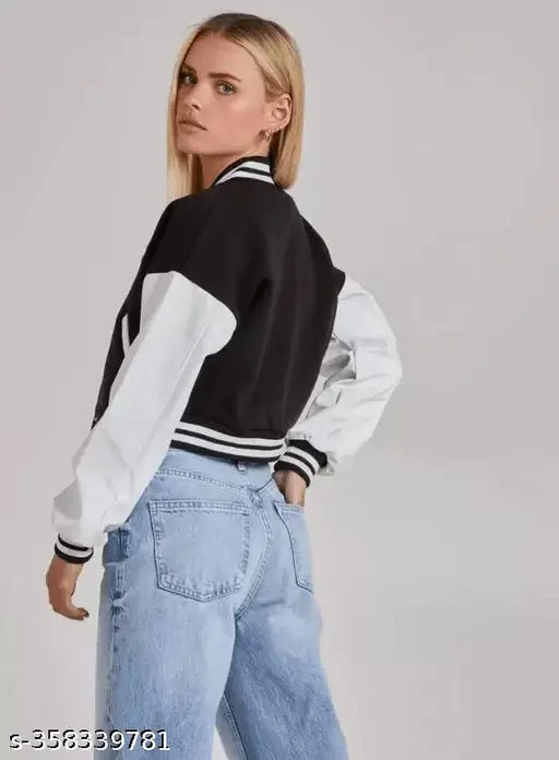 Women's fleece jacket for winter - printed net design, long sleeves, size L (India)