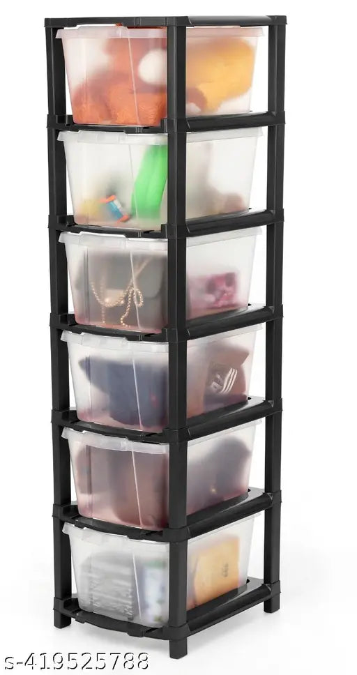 Black multipurpose storage organizer with compartments and dividers