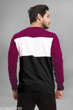 Trandy solid full sleeve 100 cotton sweatshirt - 100% cotton, embroidered net pattern, long sleeves, men's lifestyle essential for casual wear