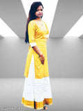 Cotton blend casual kurta set for boys aged 12-14 years, printed net design on display
