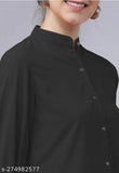 Stylish long-sleeve solid net shirt, XS (34" bust), India-made women's clothing