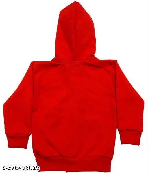 Red cotton hoodie, with hood