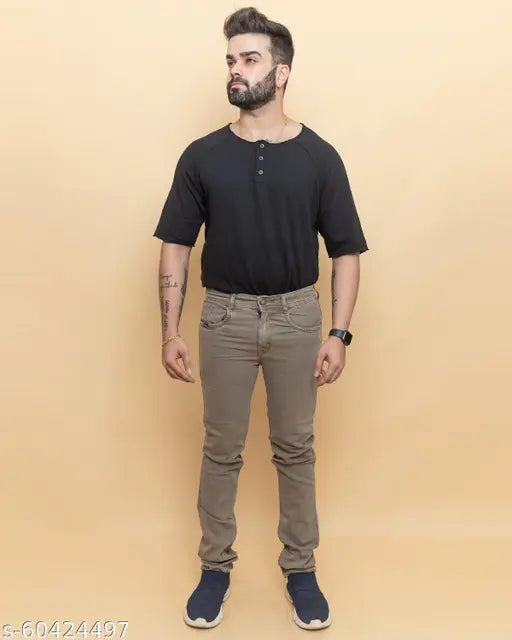 Beige denim men's stretchable narrow fit jeans by RIGBONE, size 30/32/34/36/38/40 available