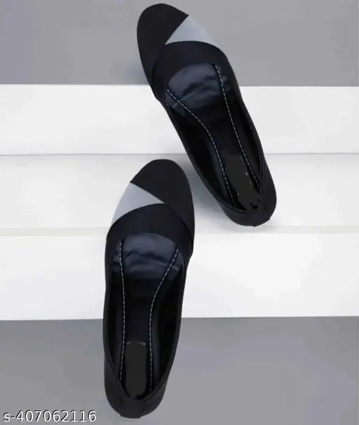 Synthetic leather grey bellies (GREY) - slip-on women's ballerinas for stylish feet