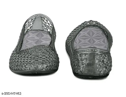 Black PU slip-on boat shoes - solid black star belly design (India origin)