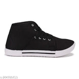 Black sneakers with high quality sole, lightweight casual shoes