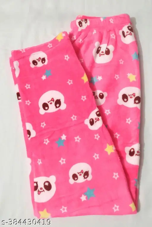 Brikshi RANDOM DESIGN girls' soft fleece winter pajamas, pack of 1