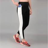 Women's Polyester Solid Ankle length High Waisted Tights (Black)