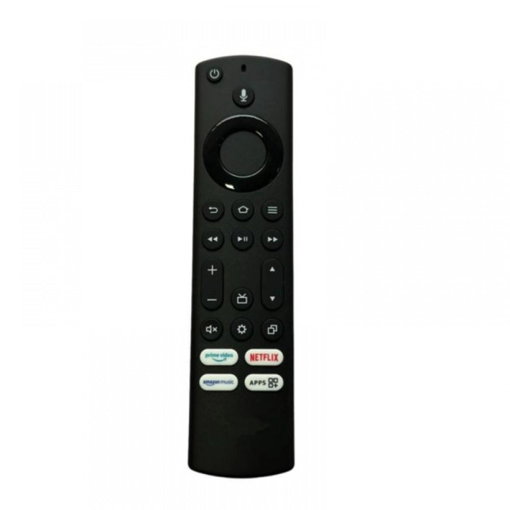 Black Infrared remote with voice control (SonyLiv, Netflix, Prime Video apps), ergonomic design, suitable for Onida Smart TV LCD/LED