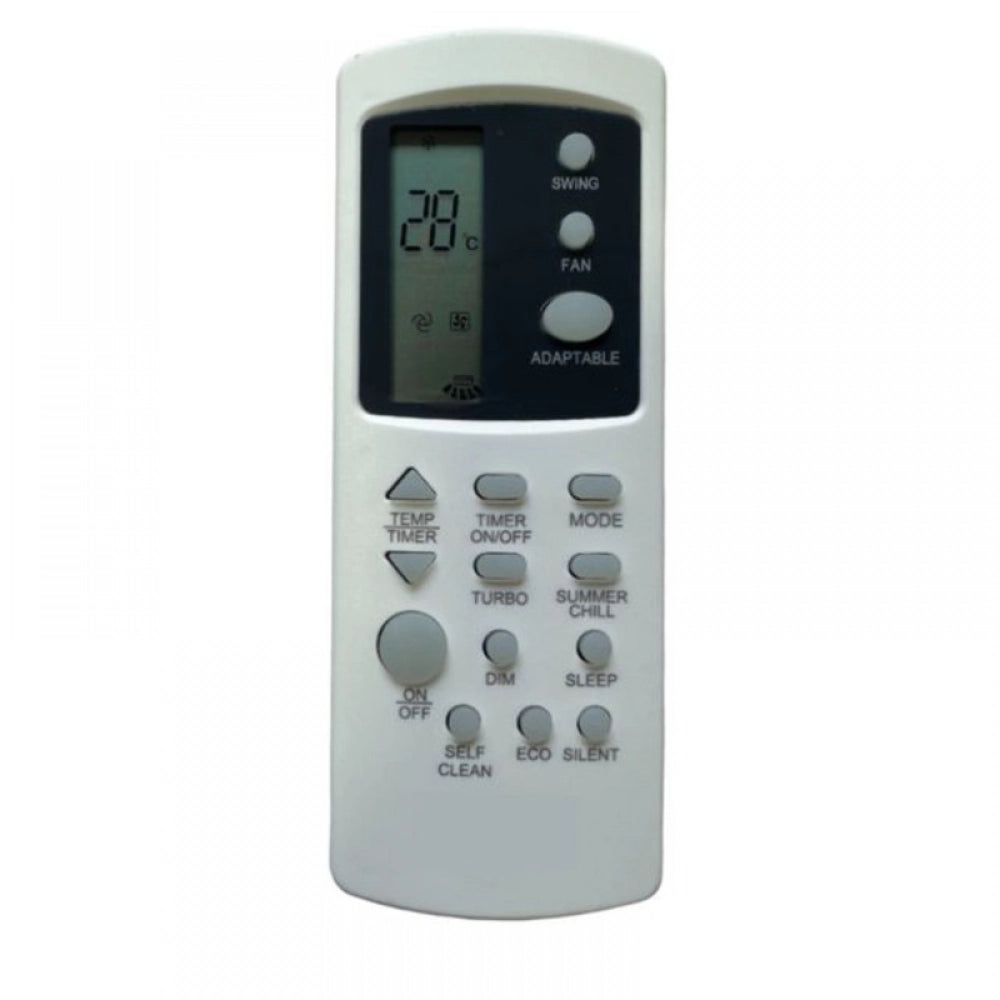 White infrared remote compatible for Godrej AC, operates device from sofa or bed with long range (30 feet), ergonomic design and lightweight