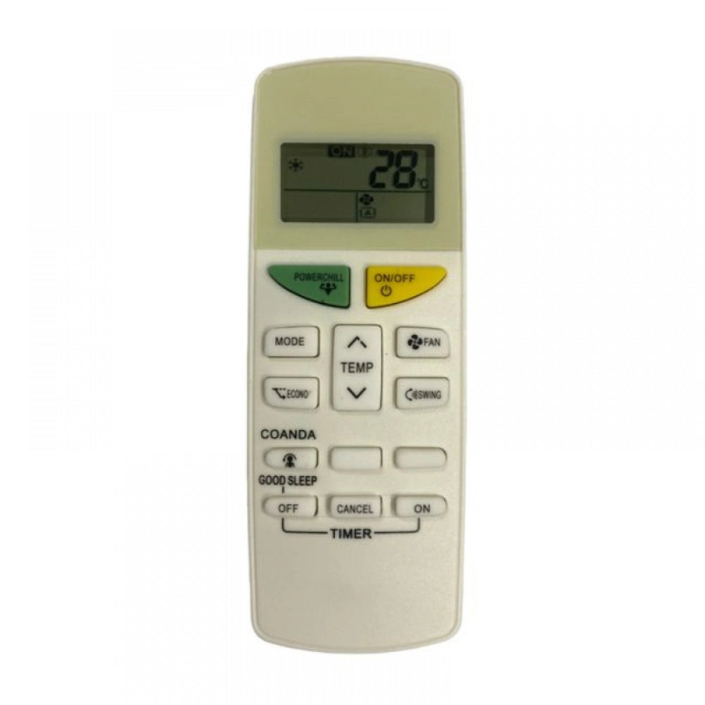 White infrared remote No. 132E for Daikin & Daikin Inverter AC, compatible and functionally identical to original, long-range ergonomic design