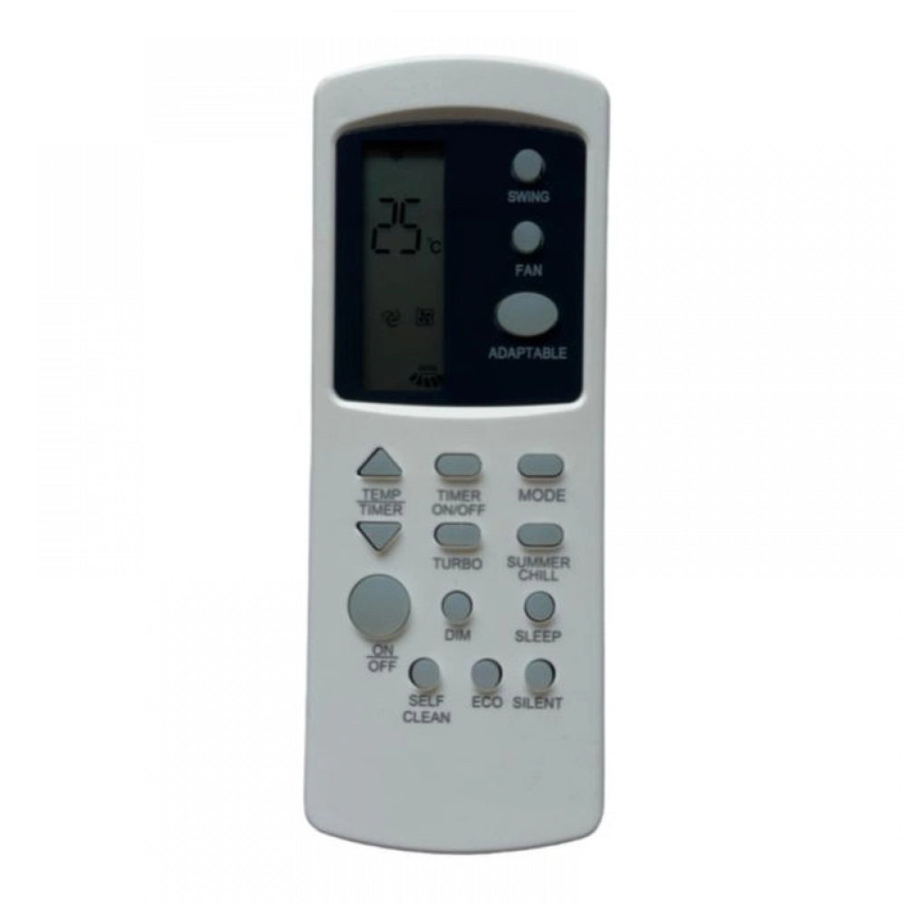 White infrared remote compatible with Bluestar AC Remote Control (No Backlight), long-range device for easy operation from any room corner