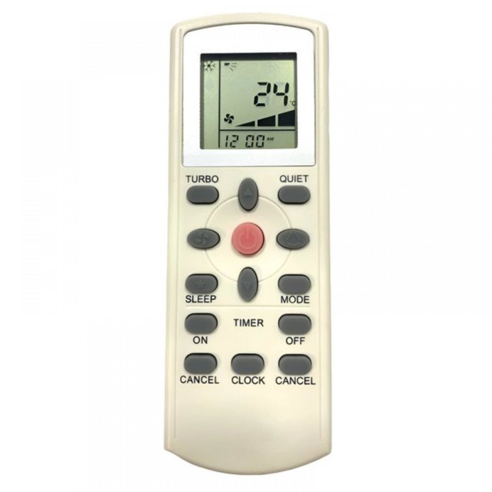 White infrared remote compatible with Daikin AC No. 146 (No Backlight), functional replacement for original remote, long-range operation from any room corner