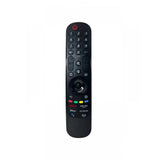 Black infrared remote for LG Smart TV with voice control, compatible with MR22GA. Features pointer function and hotkeys. Maximum range: 30 feet. Compatible with Vu Smart 4K LCD/LED TV remote No. 1164 (No Voice)