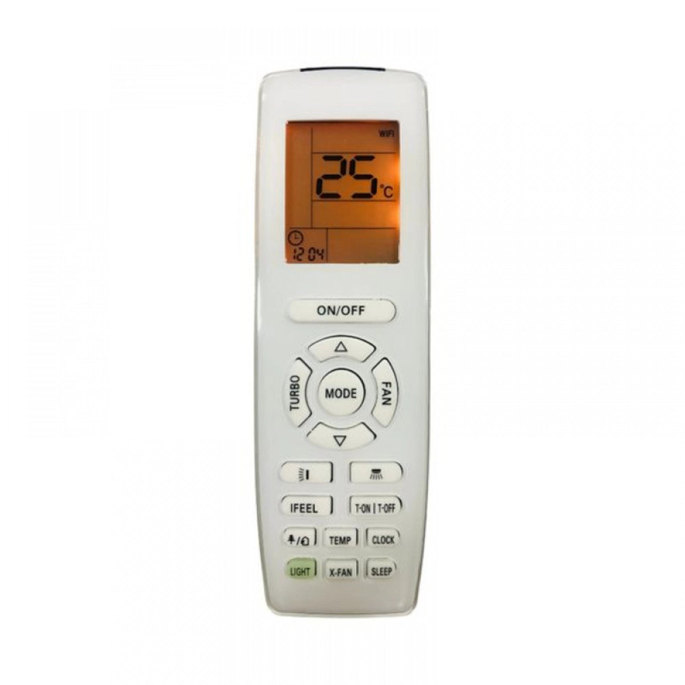 White infrared remote compatible with Bluestar AC Remote No. 206 (backlit), ergonomic design, long-range device control from sofa or bed
