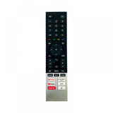Black infrared remote No. 1231 with voice control (Netflix, YouTube, Prime Video), compatible for Toshiba Smart TV LCD/LED. Long-range ergonomic design, lightweight for easy grip