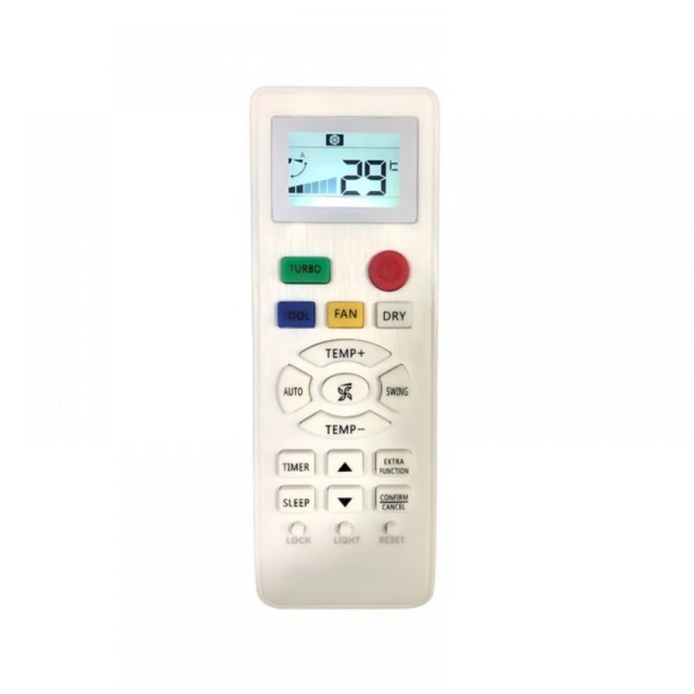 White infrared remote for Haier AC (No. 131 with backlight), compatible and functional replacement for original remote control