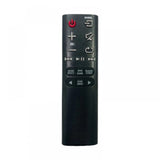 Black infrared remote compatible with Samsung Home Theatre Sound Bar (max range 30 feet), ergonomic design for easy grip and long-distance use from sofa, divan or bed