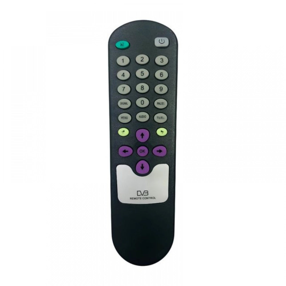 Black infrared remote No. 1251 for DVB Free Dish Set Top Box, compatible and long-range (30 feet) with ergonomic design