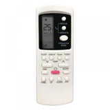 White infrared remote compatible with Sansui AC Remote No. 293 (No Backlight), long-range operation for sofa, divan, or bed use