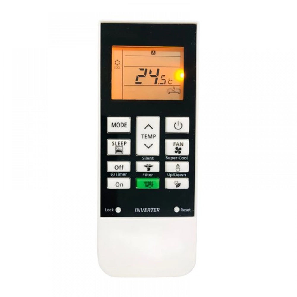 White infrared remote 168D (with backlight), compatible for Hitachi AC remote, long-range ergonomic design