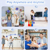 USB Rechargeable Flying Spinner Ball Toy with RGB Lights | 360° Rotating Boomerang Flying Ball | Hand Controlled Magic Hover Spinner | Indoor Outdoor Fidget Toy for Kids & Adults – Blue