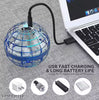 USB Rechargeable Flying Spinner Ball Toy with RGB Lights | 360° Rotating Boomerang Flying Ball | Hand Controlled Magic Hover Spinner | Indoor Outdoor Fidget Toy for Kids & Adults – Blue