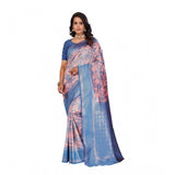 Pink Banarasi Silk Jaquard Saree with Unstitched Blouse (5.5Mtr) - Traditional Indian fashion accessory