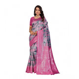 Pink Banarasi Silk Jaquard Woven Saree with unstitched blouse (5.5mtr)