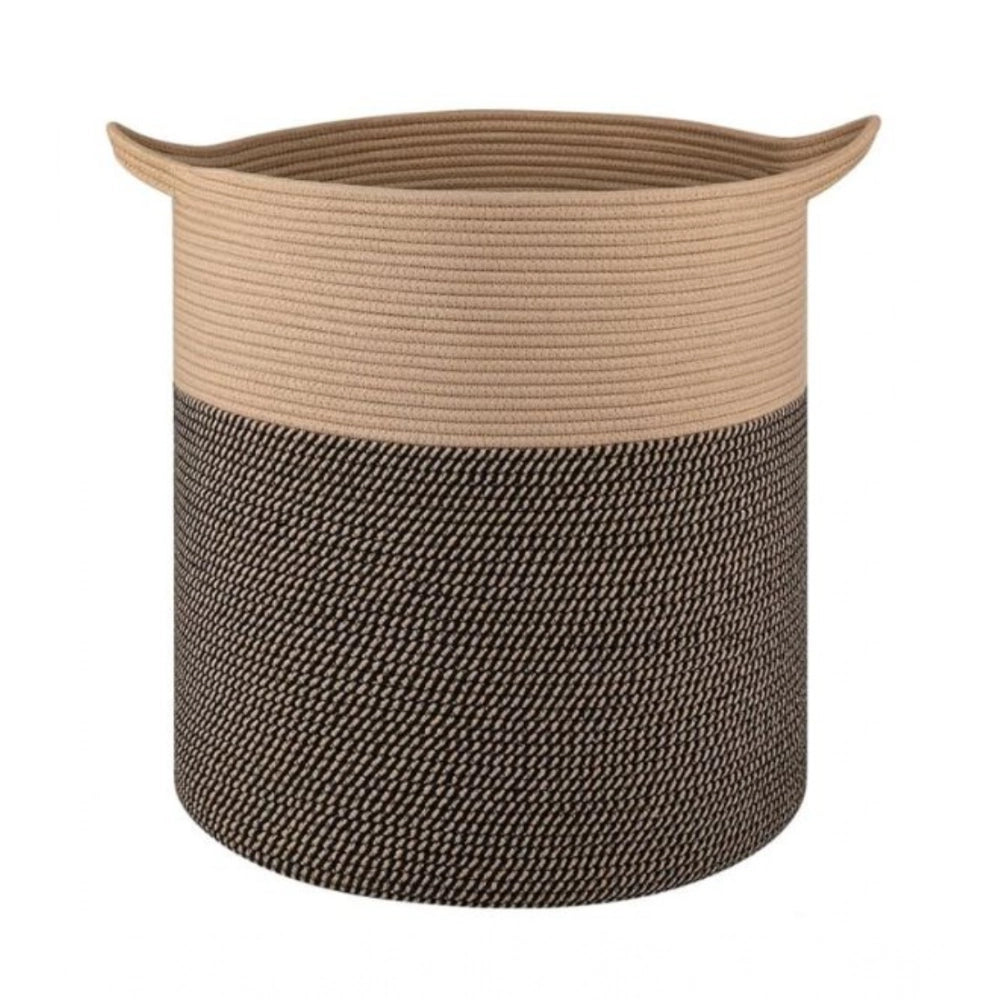 Cotton 12x14 Inch -Storage Basket For Clothes (Dark Brown)