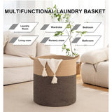 Cotton 12x14 Inch -Storage Basket For Clothes (Dark Brown)