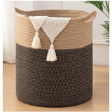 Cotton 12x14 Inch -Storage Basket For Clothes (Dark Brown)