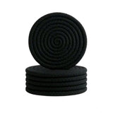 Cotton 6 Pcs Set Tea Coaster 6 Pcs Set (Black)